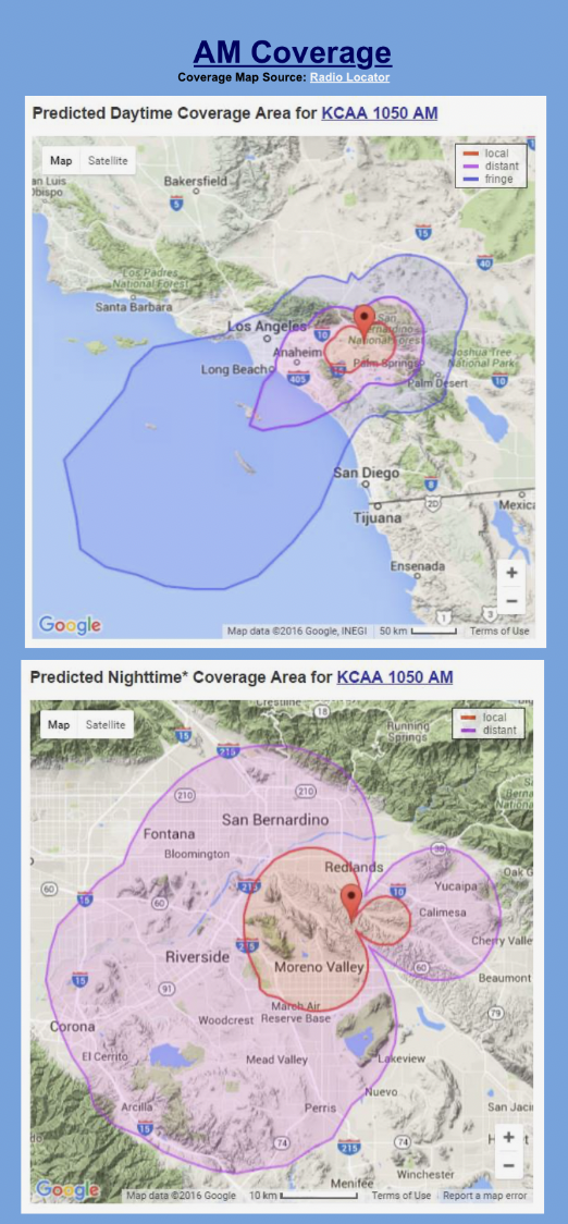 KCAA AM Coverage